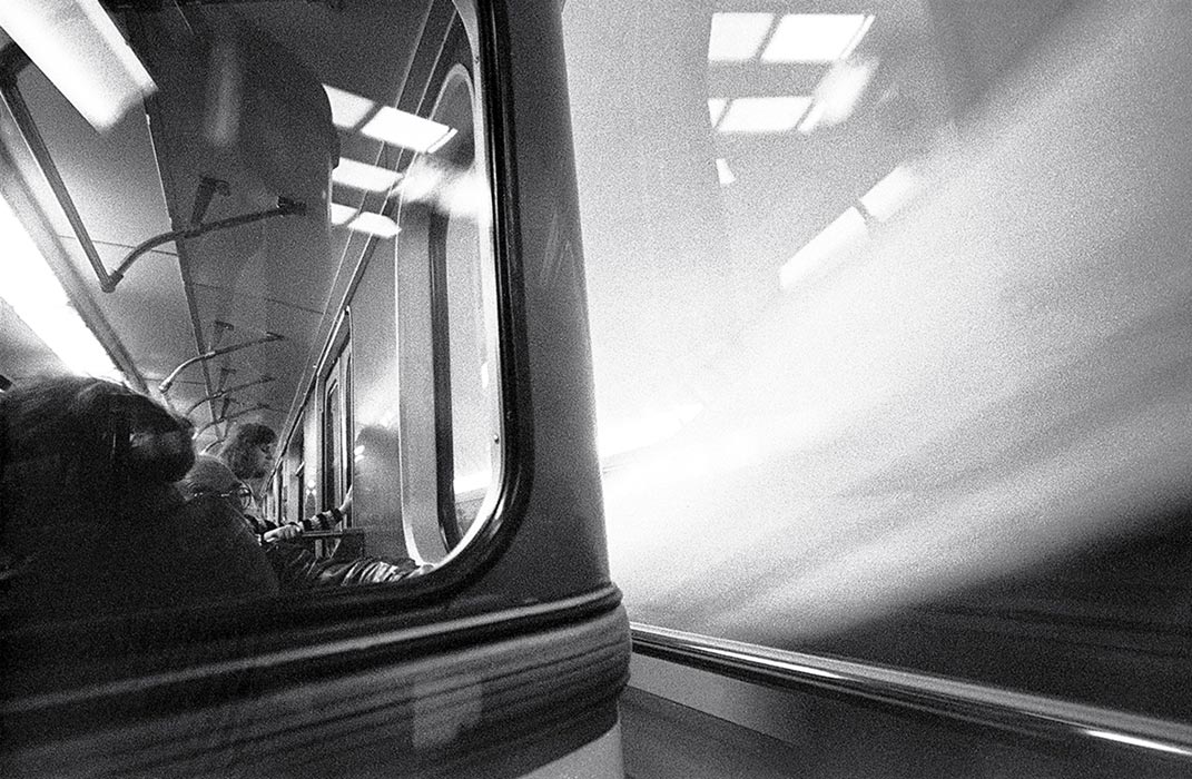 В метро. Минск 1987 год