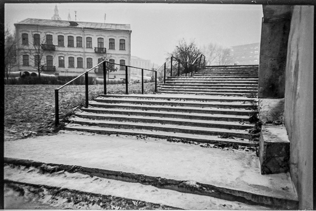 Лестница, спуск к р.Свислочь, ул.Торговая, Минск, 1984 год