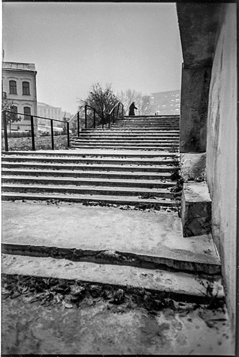 Лестница, спуск к р.Свислочь, ул.Торговая, Минск, 1984 год