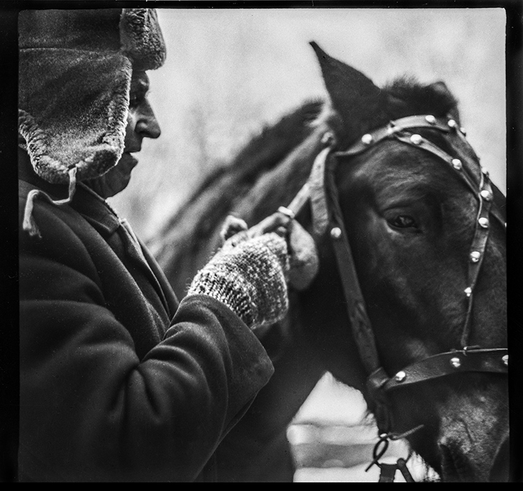 Мужик и лошадь. Минск. 1983 год